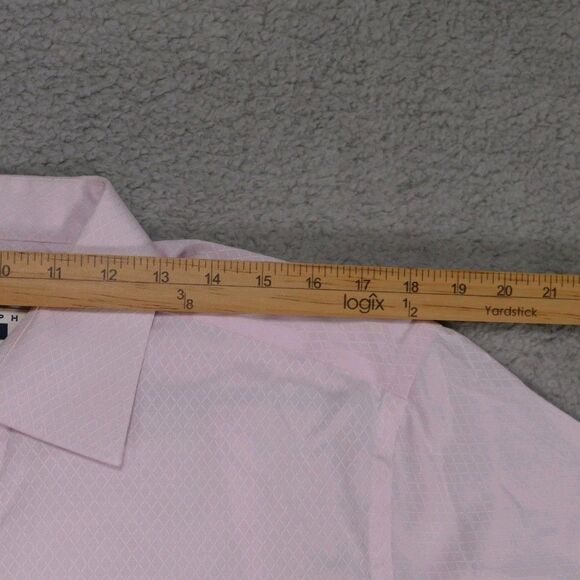 Joseph Abboud Shirt Mens 16 - 32/33 Pink Button Up Long Sleeve Egyptian - Picture 9 of 15
